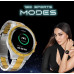 Fire-Boltt Solace Luxury Stainless Steel Smart Watch, 1.32" (33.5mm) Display 360 * 360 px high Resolution with 60Hz Refresh Rate, Bluetooth Calling & 360 Health Monitoring (Gold Silver)